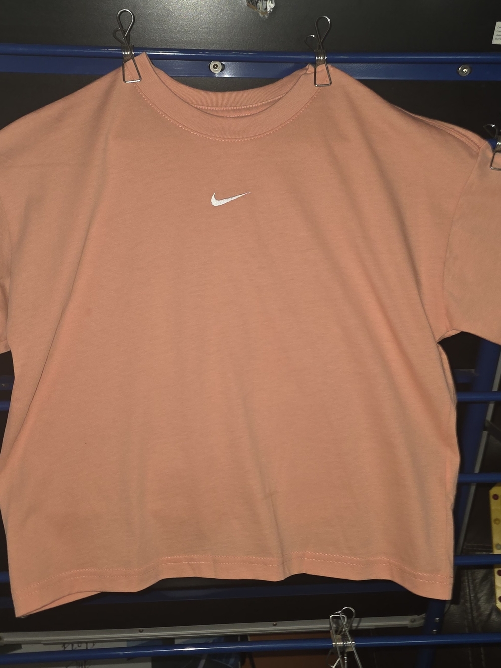 Nike Peach Cropped Swoosh Tee